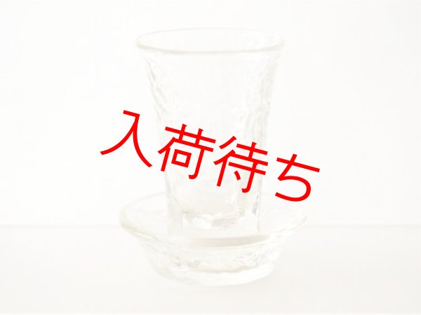 白瑠璃ガラス　雫文様もっきり