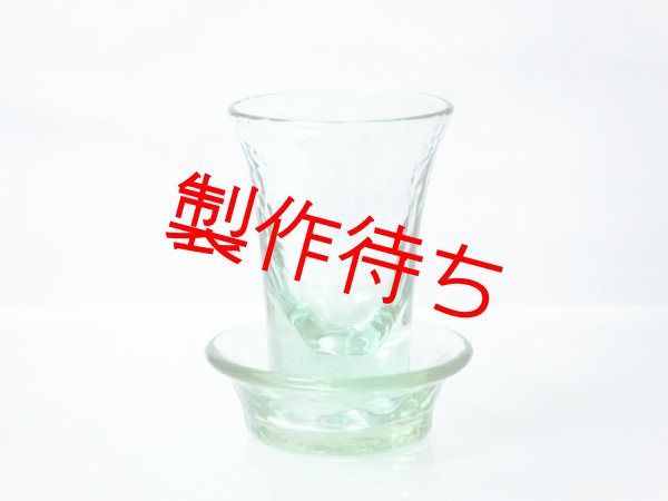 月山ガラス　雫文様もっきりグラスセット（碧強め）