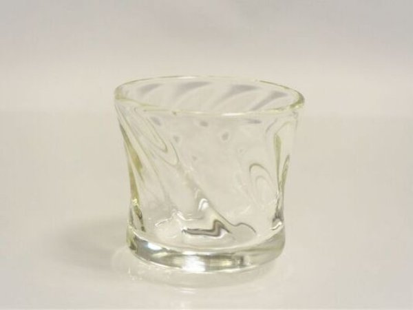 白瑠璃ガラス 十一方流れ浮底酒器