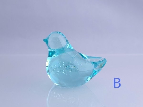 画像4: 月山ガラス ことり（お家の形のＢＯＸ入り）【海馬ガラス工房】KAIBA GLASS WORKS(在庫有) (4)