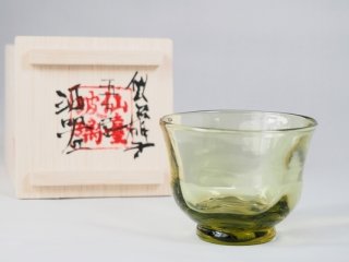 仙台ガラス 四方屈浮底酒器 1点モノ【海馬ガラス工房】送料無料